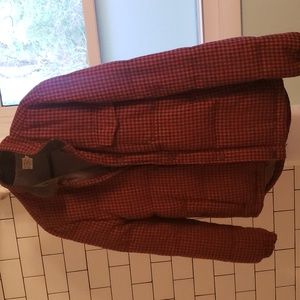 Faherty brand mens size small Goose down wool checkered plaid jacket